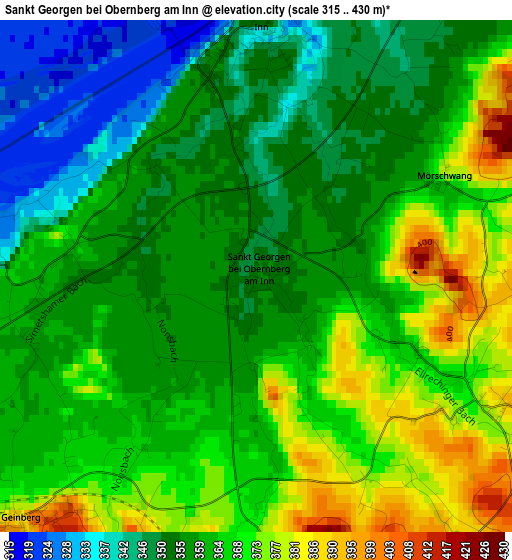 Sankt Georgen bei Obernberg am Inn elevation map