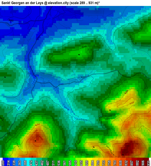 Sankt Georgen an der Leys elevation map