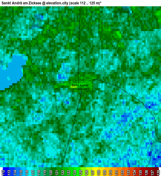 Sankt Andrä am Zicksee elevation map