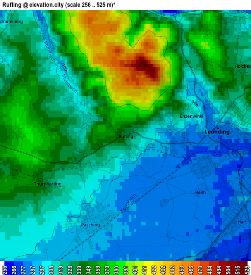 Rufling elevation map