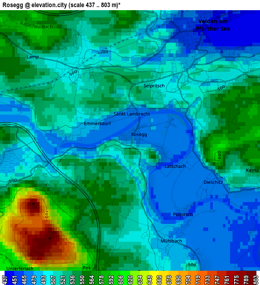 Rosegg elevation map