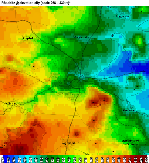 Röschitz elevation map