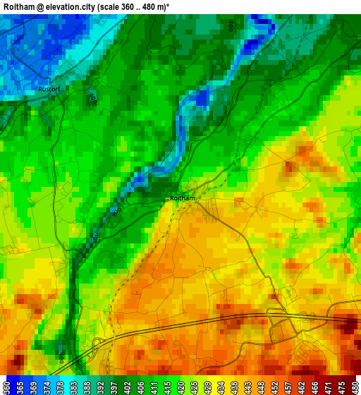 Roitham elevation map