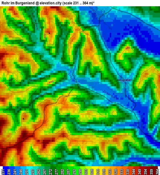 Rohr im Burgenland elevation map