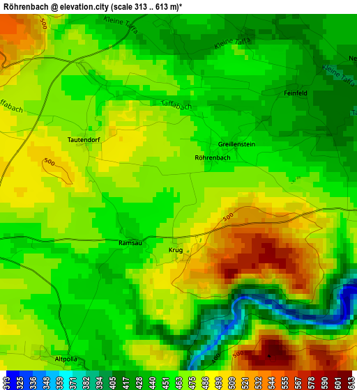 Röhrenbach elevation map