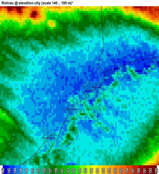 Rohrau elevation map