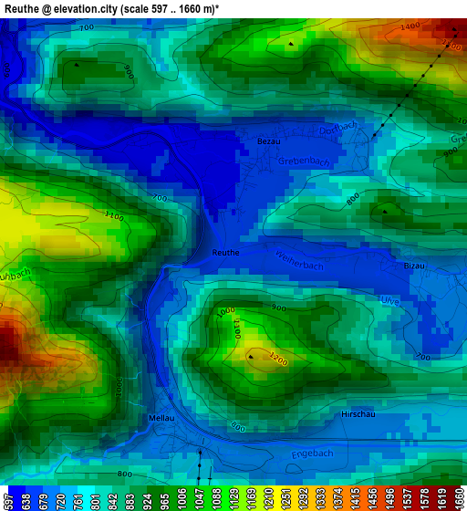 Reuthe elevation map