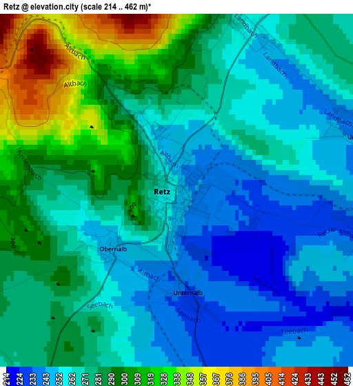 Retz elevation map