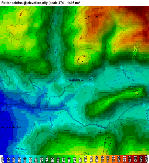 Rettenschöss elevation map