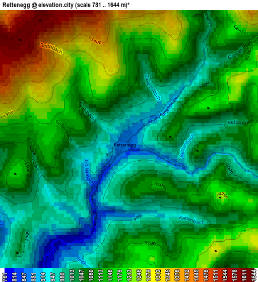 Rettenegg elevation map