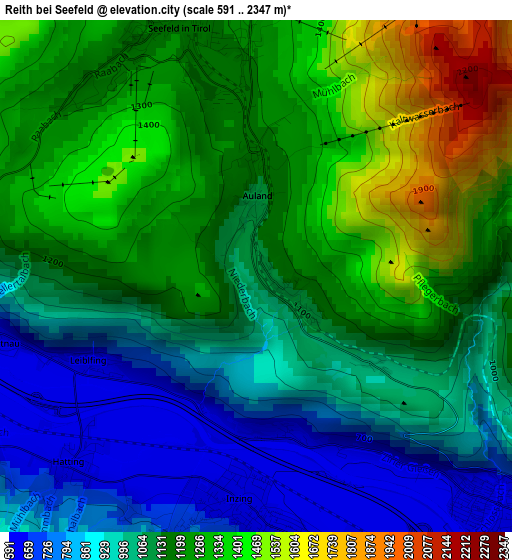 Reith bei Seefeld elevation map