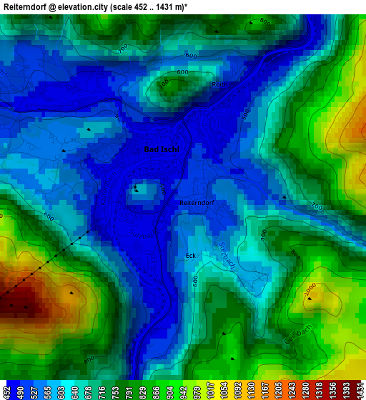 Reiterndorf elevation map