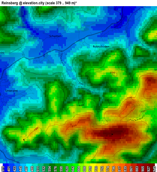 Reinsberg elevation map