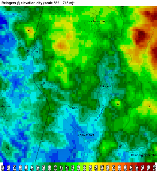 Reingers elevation map