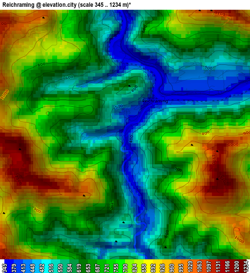 Reichraming elevation map