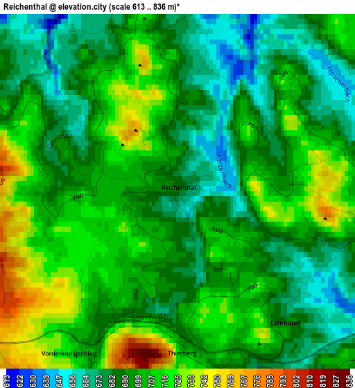 Reichenthal elevation map