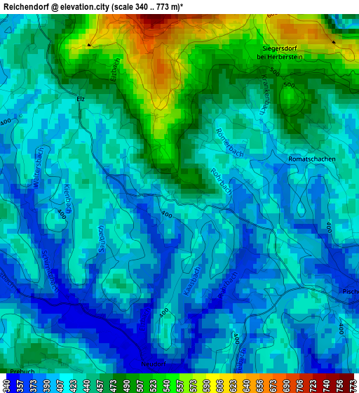 Reichendorf elevation map