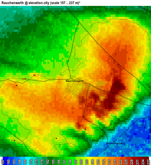 Rauchenwarth elevation map