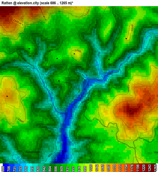 Ratten elevation map