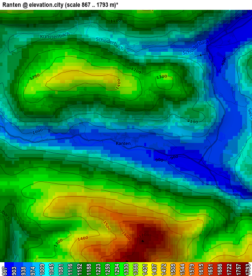 Ranten elevation map