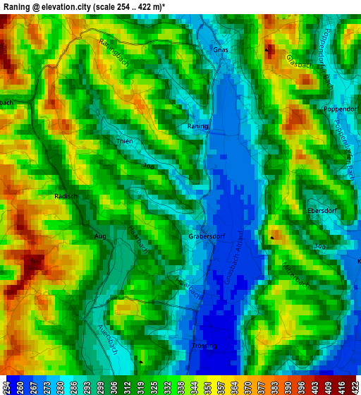 Raning elevation map