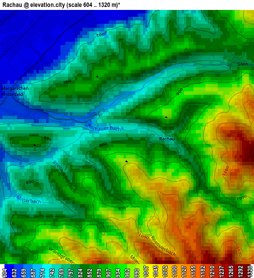 Rachau elevation map