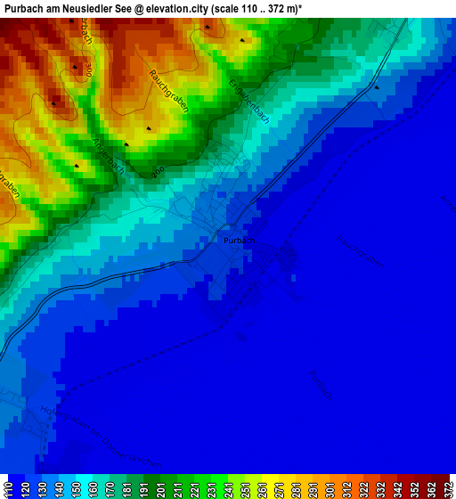 Purbach am Neusiedler See elevation map