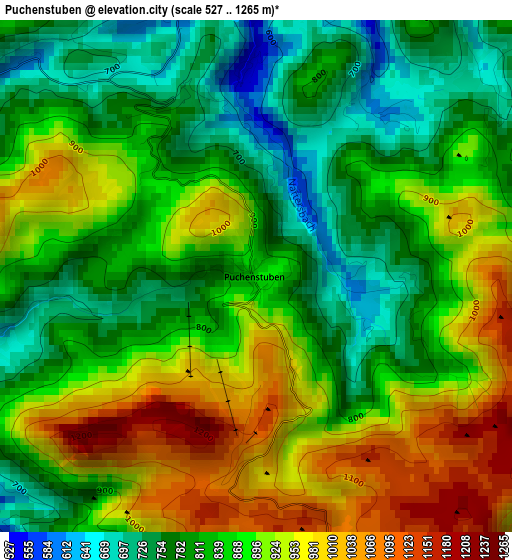 Puchenstuben elevation map