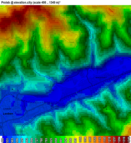 Proleb elevation map