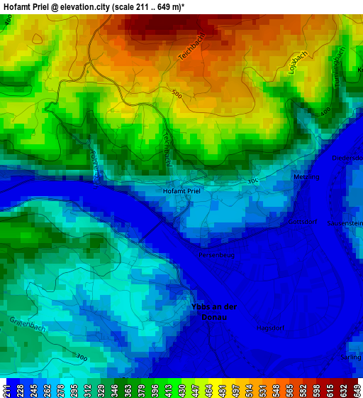 Hofamt Priel elevation map