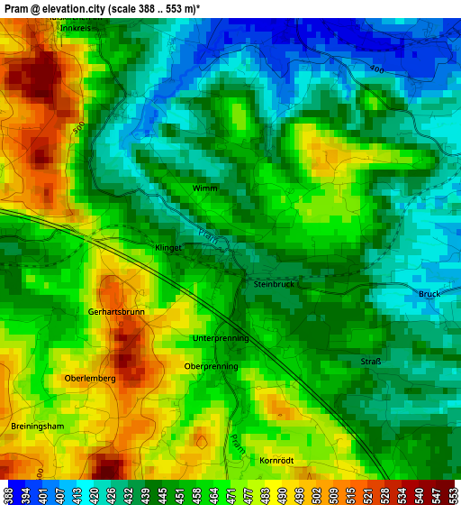 Pram elevation map