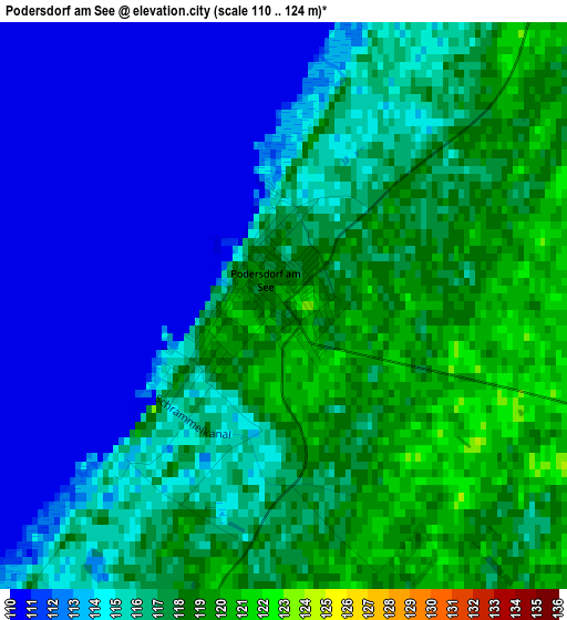 Podersdorf am See elevation map