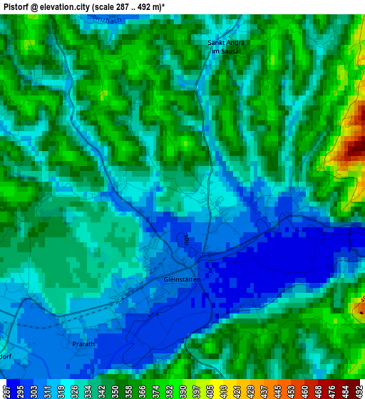 Pistorf elevation map