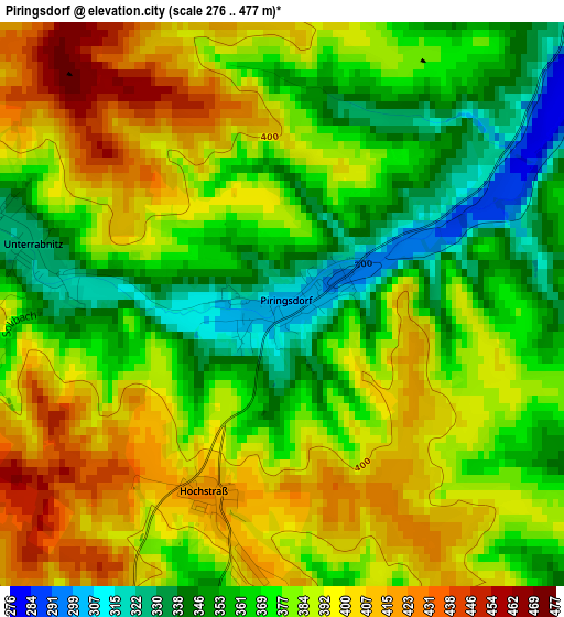 Piringsdorf elevation map