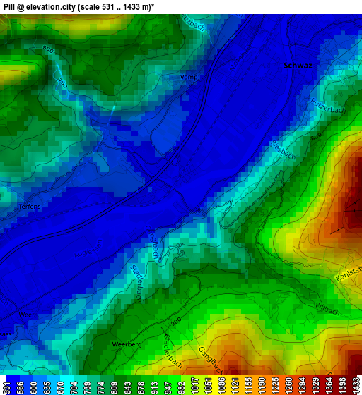 Pill elevation map