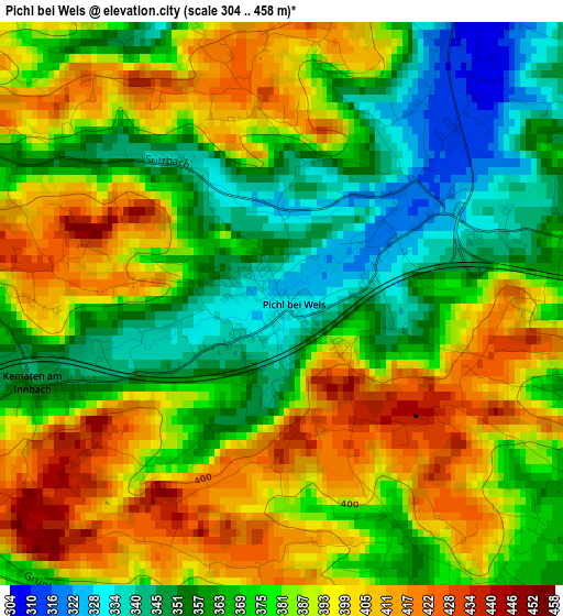 Pichl bei Wels elevation map