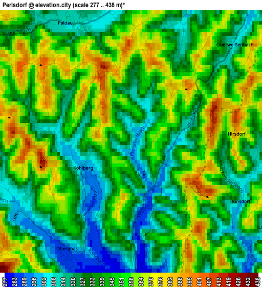 Perlsdorf elevation map