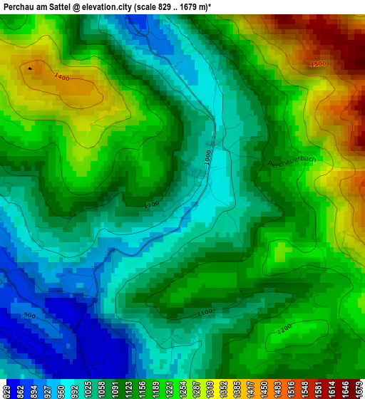 Perchau am Sattel elevation map