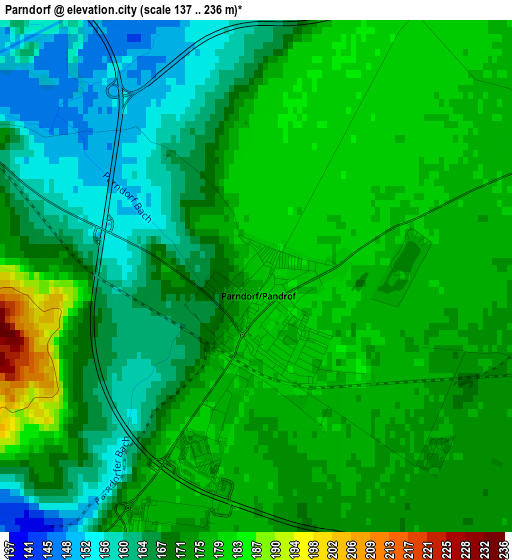 Parndorf elevation map