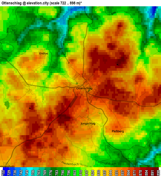 Ottenschlag elevation map