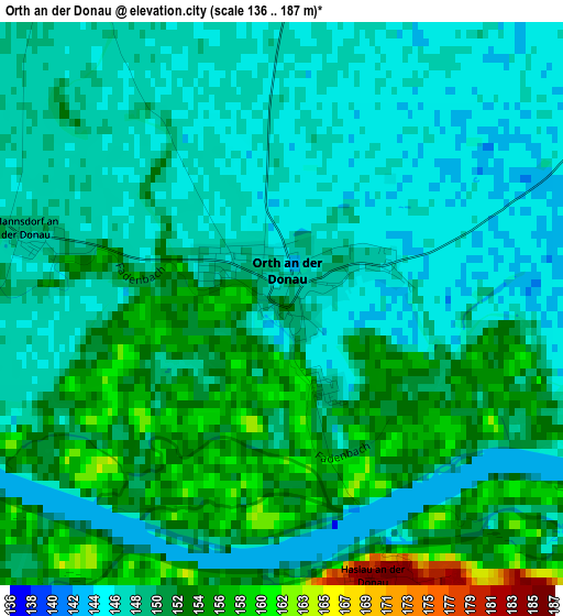 Orth an der Donau elevation map