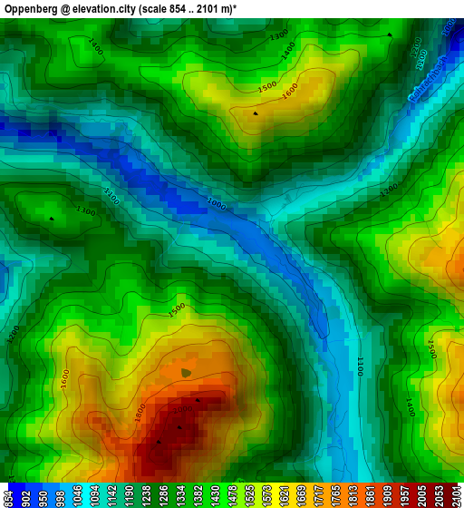 Oppenberg elevation map