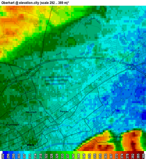 Oberhart elevation map