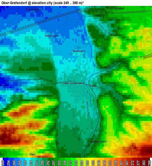 Ober-Grafendorf elevation map