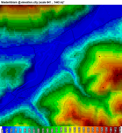 Niederöblarn elevation map