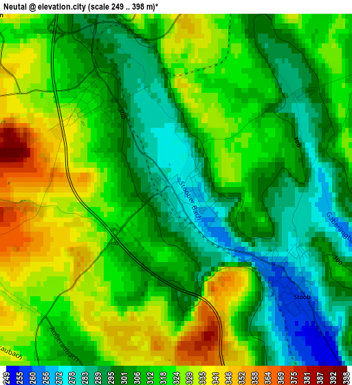 Neutal elevation map