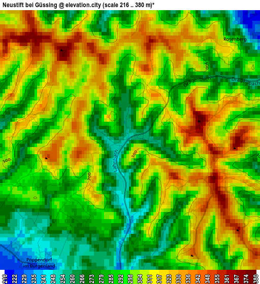 Neustift bei Güssing elevation map