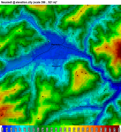 Neusiedl elevation map