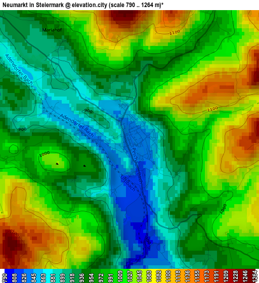 Neumarkt in Steiermark elevation map