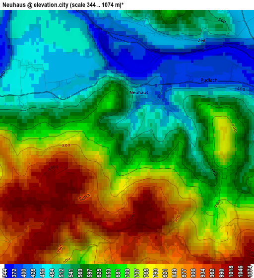 Neuhaus elevation map